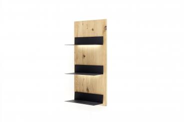 Wandboard SALERNO T51  1 Paneel/3 Böden Balkeneiche Bianco
